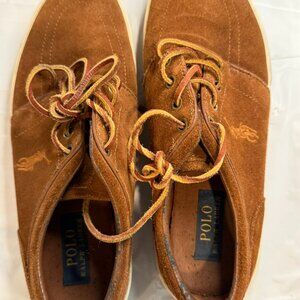 Polo Ralph Lauren Faxon Low Brown Suede Shoes Size 8.5